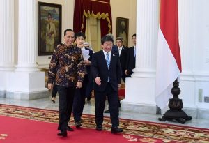 Presiden Jokowi Terima Kunjungan Kehormatan Menlu Jepang