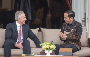 Presiden Bahas Ibu Kota Baru Bersama Tony Blair dan Masayoshi Son