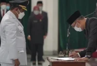 Suasana Pelantikan Akhmad Marjuki