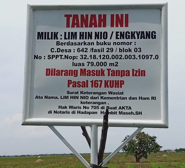 Lokasi Tanah Ahli Waris Engkyang