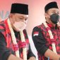 Ketua Dewan Pembina Laskar Ganjar-Puan (LGP) H. Mochtar Mohammad (kiri) dan Ketua Umum LGP, Nawang Andi Kusumah, SH, M.Kn. (kanan)(Foto: Istimewa)