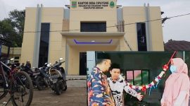 Keterangan Foto : Ketua BPD Karyadi Yudistira, Kaur Keuangan Yogi Abdulah dan Sekdes Hj Entin