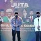 Kapolri Jenderal Listyo Sigit Prabowo bersama Ketum PBNU Yahya Cholil Staquf dan Menag Yaqut Cholil Qoumas 