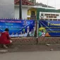 Banner Ucapan Kades dan LPM Desa Karangraharja Kabupaten Bekasi