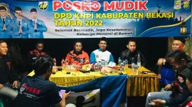 Dankoti PP Kunjungi Posko Mudik DPD KNPI Kabupaten Bekasi