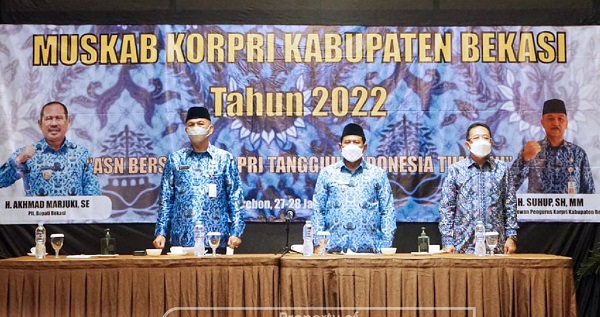 Plt Bupati Bekasi H. Ahkmad Marjuki Hadiri Muscab KORPRI Tahun 2022