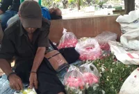 Pejual Kembang Ziarah Makam di Bekasi
