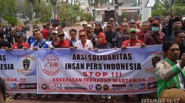 Aksi Solidaritas Jurnalis di Karawang Jawa Barat