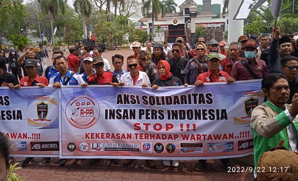 Aksi Solidaritas Jurnalis di Karawang Jawa Barat