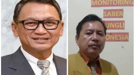 Foto: Menteri ESDM Arifin Tasrif (Kiri) dan (Dirhubag) MSPI, Thomson Gultom (Kanan)