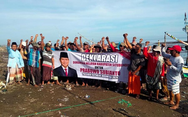 Masyarakat Nelayan Situbondo Deklarasi Prabowo Subianto Jadi Presiden