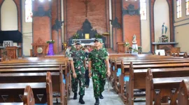 Danrem Imam Gogor Tinjau Pengamanan Gereja di Malang Raya