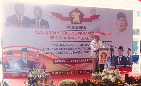 Ahmad Muzani Kunjungi DPC Gerindra Kabupaten Bekasi