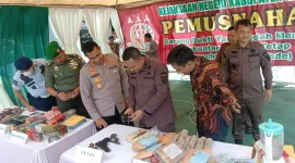 Pemusnahan Barang Bukti Kejari Kabupaten Bekasi