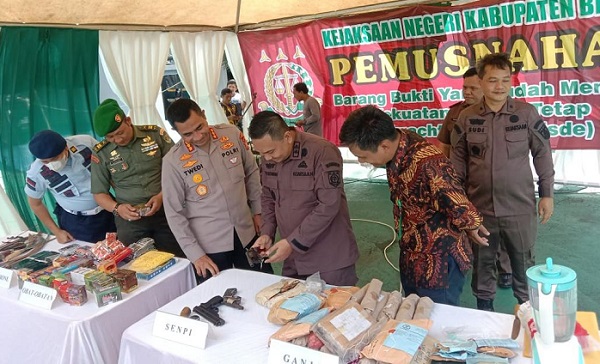 Pemusnahan Barang Bukti Kejari Kabupaten Bekasi