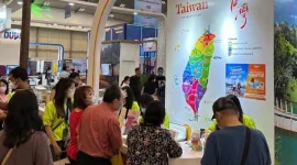 Paviliun Taiwan pada Astindo Travel Fair yang berlangsung di Jakarta tanggal 23 hingga 26 Februari 2023 (Foto: Istimewa)