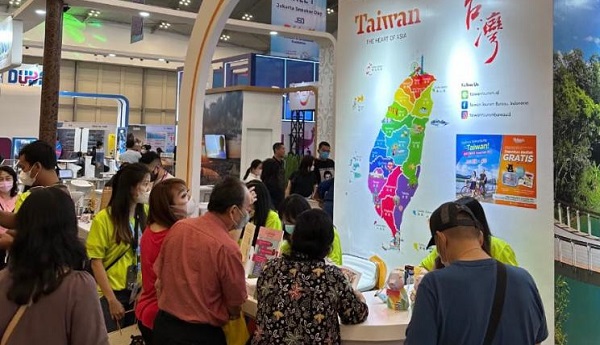 Paviliun Taiwan pada Astindo Travel Fair yang berlangsung di Jakarta tanggal 23 hingga 26 Februari 2023 (Foto: Istimewa)