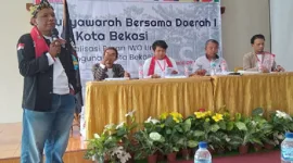 Foto: Ketua IWO Kota Bekasi: Iwan Nendi Kurniawan Saat Memberikan Kata Sambut