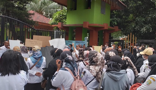 Foto: Aksi Pegawai P3K Pemeritah Kota Bekasi Jawa Barat