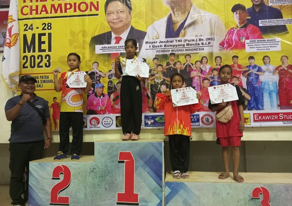 Srikandi Cilik Kodim Klungkung Juarai Wushu