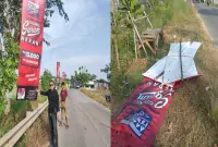 Iklan Rokok di Jalan Raya Pebayuran Kabupaten Bekasi