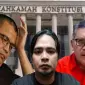 Foto: Denny Indrayana, Heru Purwoko dan Hasto  Kristiyanto