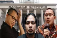 Foto: Denny Indrayana, Heru Purwoko dan Kamhar Lakuni