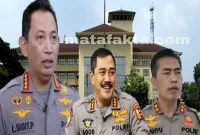 Foto: Kapolri Jenderal Listyo Sigit Prabowo, Komjen Agus Andrianto dan Komjen Wahyu Widada