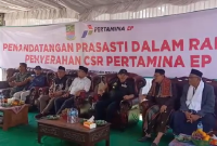 Penandatangan Prasasti CSR Pertamina EP di Tambelang 