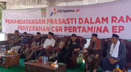 Penandatangan Prasasti CSR Pertamina EP di Tambelang 