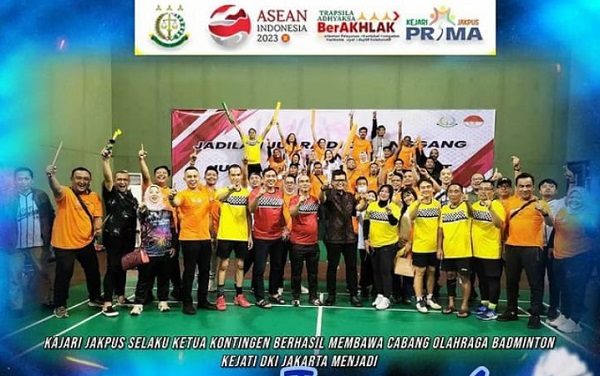 Tim Badminton Kejati DKI Tampil Sebagai Juara