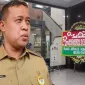 Ket. Foto: Plt Walikota Bekasi, Tri Adhianto & Karangan Bunga 