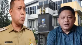 Foto: Walikota Bekasi Tri Adhianto dan Dirut Perumda Tirta Patriot, Ali Imam Fariyadi (Aweng)