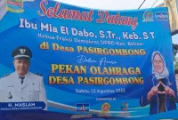 Foto: Baliho Kades Pasir Gombong Dengan Bacaleg Partai Demokrat