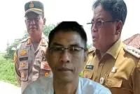 Foto: Gunawan, Camat Cibarusah, Rusdi Aziz dan Polsek Wilayah