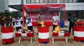 Foto: Giat Pemusanahan Barang Bukti Narkotika