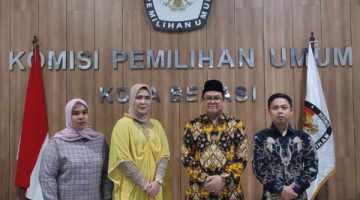 Foto: Sirojuddin Arusy dan Ida Laniari Bersama KPU Kota Bekasi