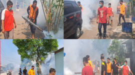 Foto: Giat Fogging Wilayah RT01 RW024 Perum VGH Kebalen, Minggu 19 Mei 2024