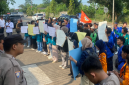 Aksi Unjuk Rasa Aliansi BEM Banten Bersatu di Kantor Kejaksaan Tinggi (Kejati) Banten 