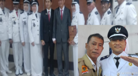 Foto: Ketua FKMPB Eko Setiawan Bersama Kepala Desa Sumber Jaya, Sofyan Hakim