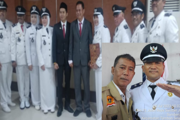 Foto: Ketua FKMPB Eko Setiawan Bersama Kepala Desa Sumber Jaya, Sofyan Hakim