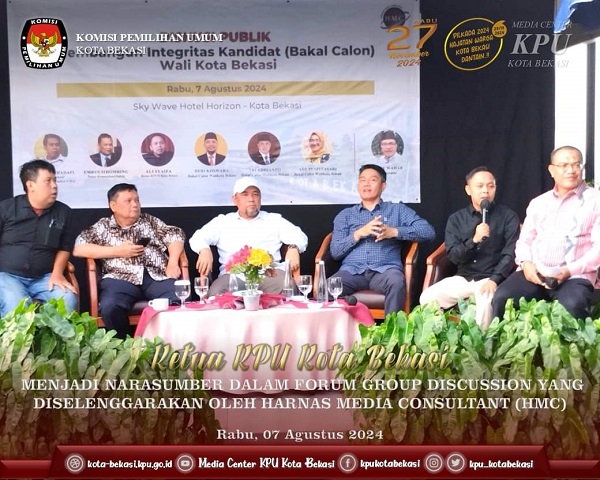 Diskusi Publik Harnas Media Consultant (HSN) di Hotel Horizon Bekasi, Rabu 7 Agustus 2024 