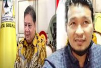 Foto: Mantan Ketum Partai Golkar, Airlangga Hartarto (Kiri) & Pengamat Samuel F Silaen (Kanan) 