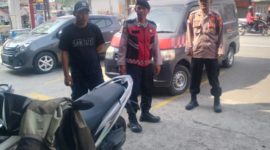 Polsek Sukatani Saat Melakukan Patroli