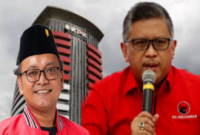 Foto: Jubir DPP PDIP, Guntur Romli & Sekjen DPP PDIP, Hasto Kristiyanto