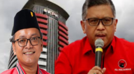 Foto: Jubir DPP PDIP, Guntur Romli & Sekjen DPP PDIP, Hasto Kristiyanto