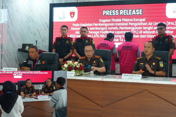 Foto: Kepala Kejaksaan Negeri Blitar, Baringin, SH, MH Saat Konferensi Pers