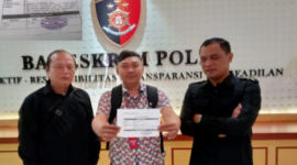 Foto: Kordinator JNF, Anto Yulianto Saat di Bareskrim Mabes Polri
