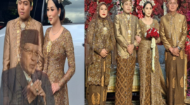 Foto: Prof. DR. KH. Said Agil Siroj, MA Saat Pembacaan Doa dan Kedua Mempelai Daffa Ghaly Raihan & Silvia Valentina Uno Bersama Kedua Orang Tua Tommy Uno Walangitan & Ny. Hartatik 