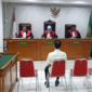 Foto: Soleman di Ruang Persidangan Tipikor Bandung, Jawa Barat